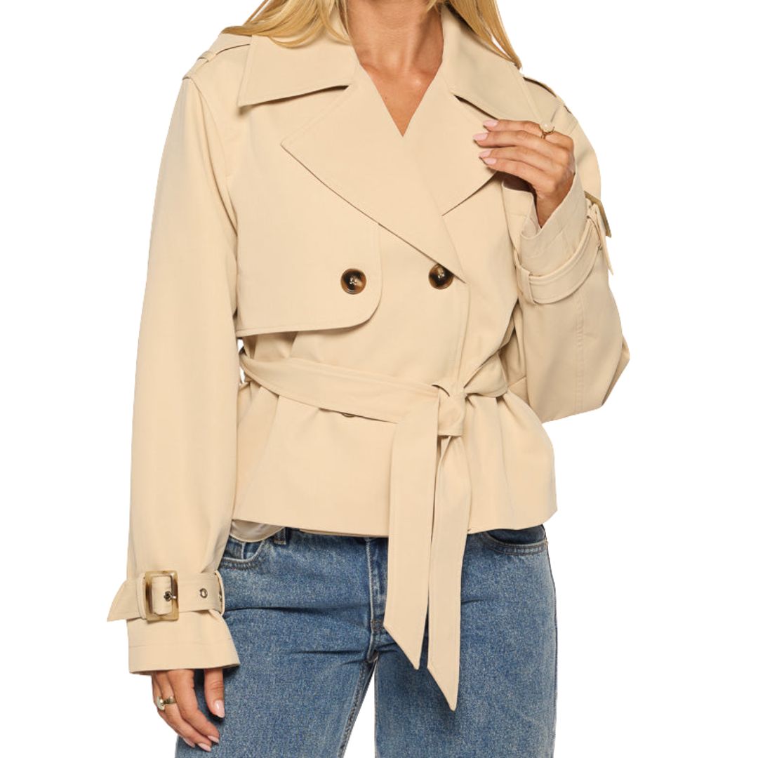 Lily Cropped Trench Coat