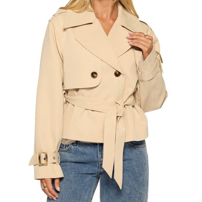 Lily Cropped Trench Coat