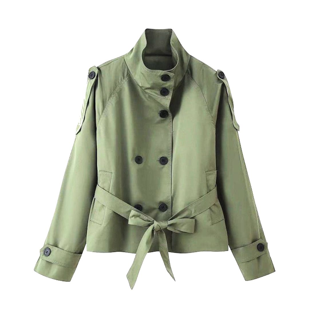 Lily Cropped Trench Coat