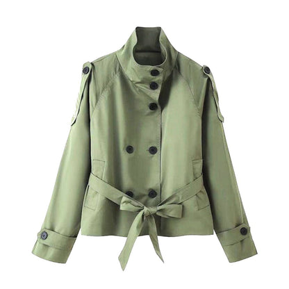 Lily Cropped Trench Coat